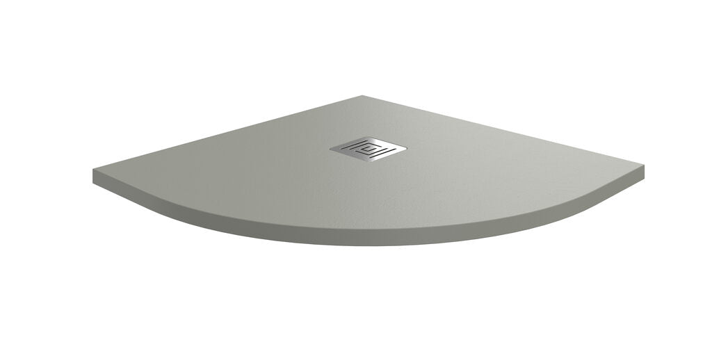 PLATO ARDESIA 80X80 SEMICIRCULAR GRIS & PLATO ARDESIA 90X90 SEMICIRCULAR GRIS