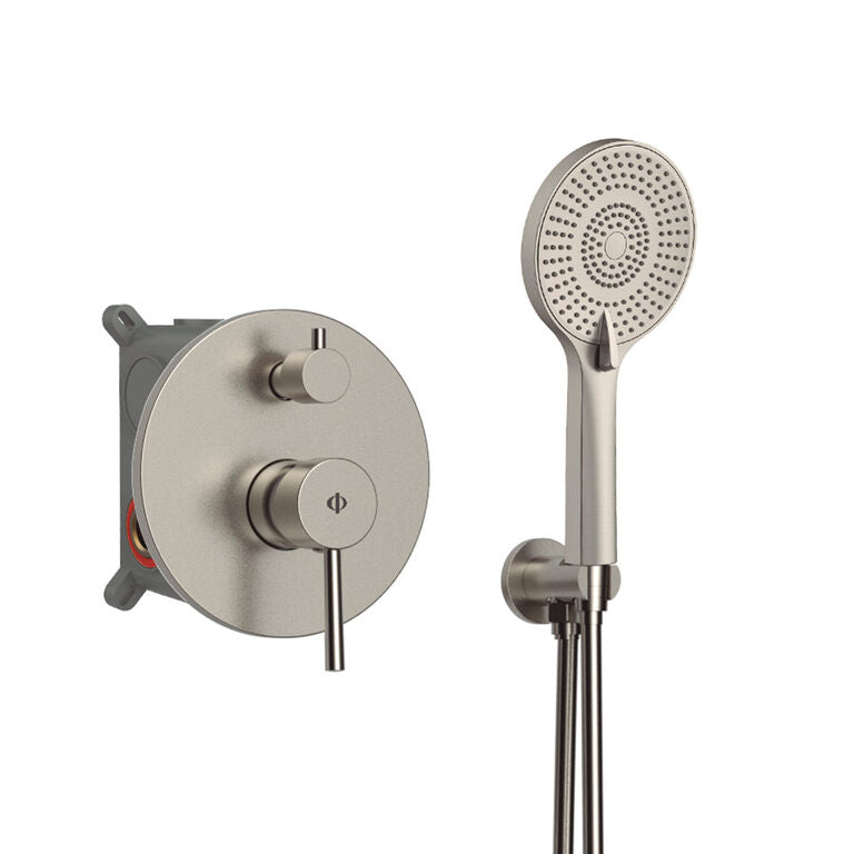 CONJUNTO EMPOTRAR 2 FUN. MONOMANDO SIRIO NÍQUEL