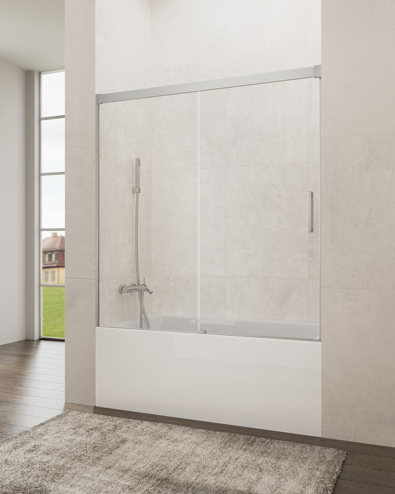 BASIC BAÑERA FRONTAL 1 FIJO + 1 CORREDERA